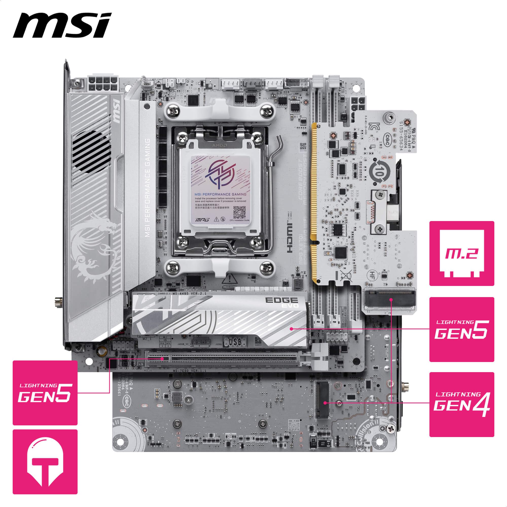 Amazon | MSI MPG X870I Edge TI EVO WiFiマザーボード、ATX - AMD